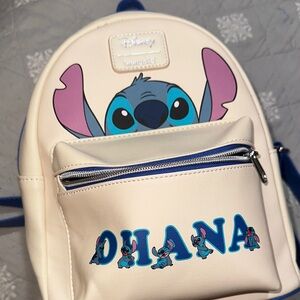 Loungefly Disney Stitch mini Backpack - Cream and Blue